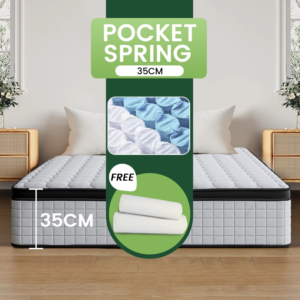 [COD] NusaHome Pengiriman 48 jam [PROMO]Kasur Spring Bed |GRATIS Bantal|Ukuran Kasur 90x200, 100x200