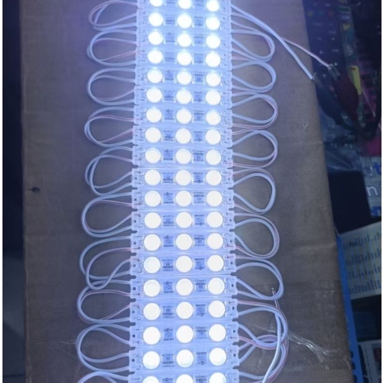 lampu led modul saso samsung 3 mata cool white i1,5 watt DC 12v harga per 20 pcs p68