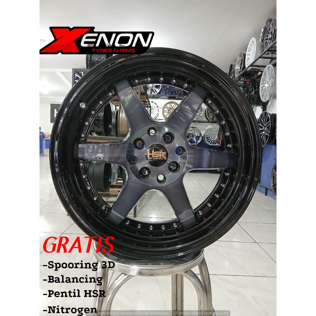 Velg Racing HSR BORGO Ring 17 untuk mobil Grand livina,Atoz,Avanza new,Dll