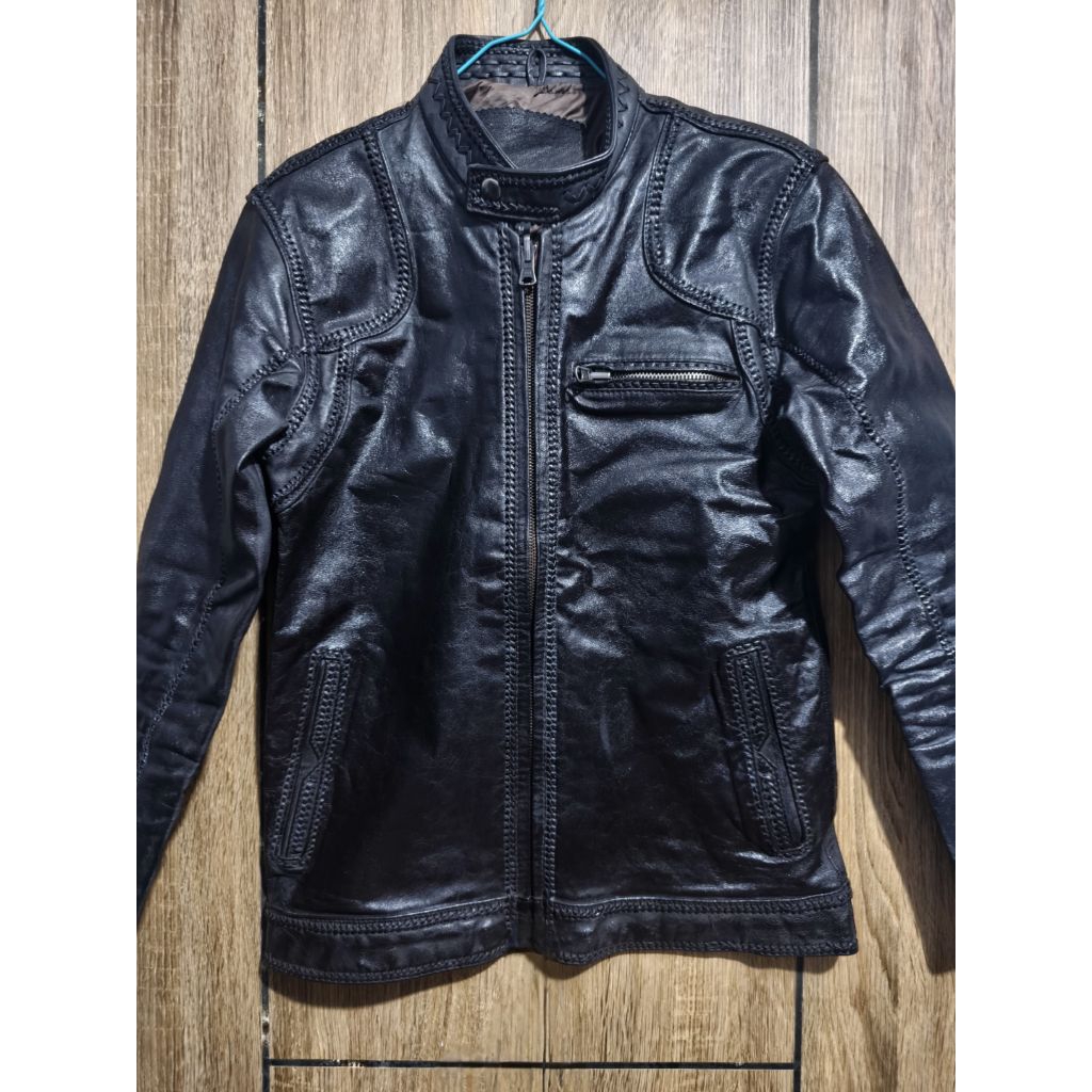 Jeket Kulit Sulam Asli