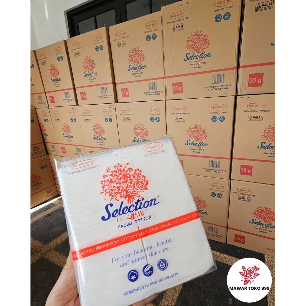 Kapas Wajah Selection 35gr Kapas Kecantikan 1 Lusin 12pcs