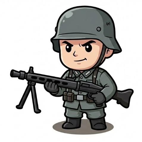 Mainan Action Figure Kecil Tentara German Jerman Stiker
