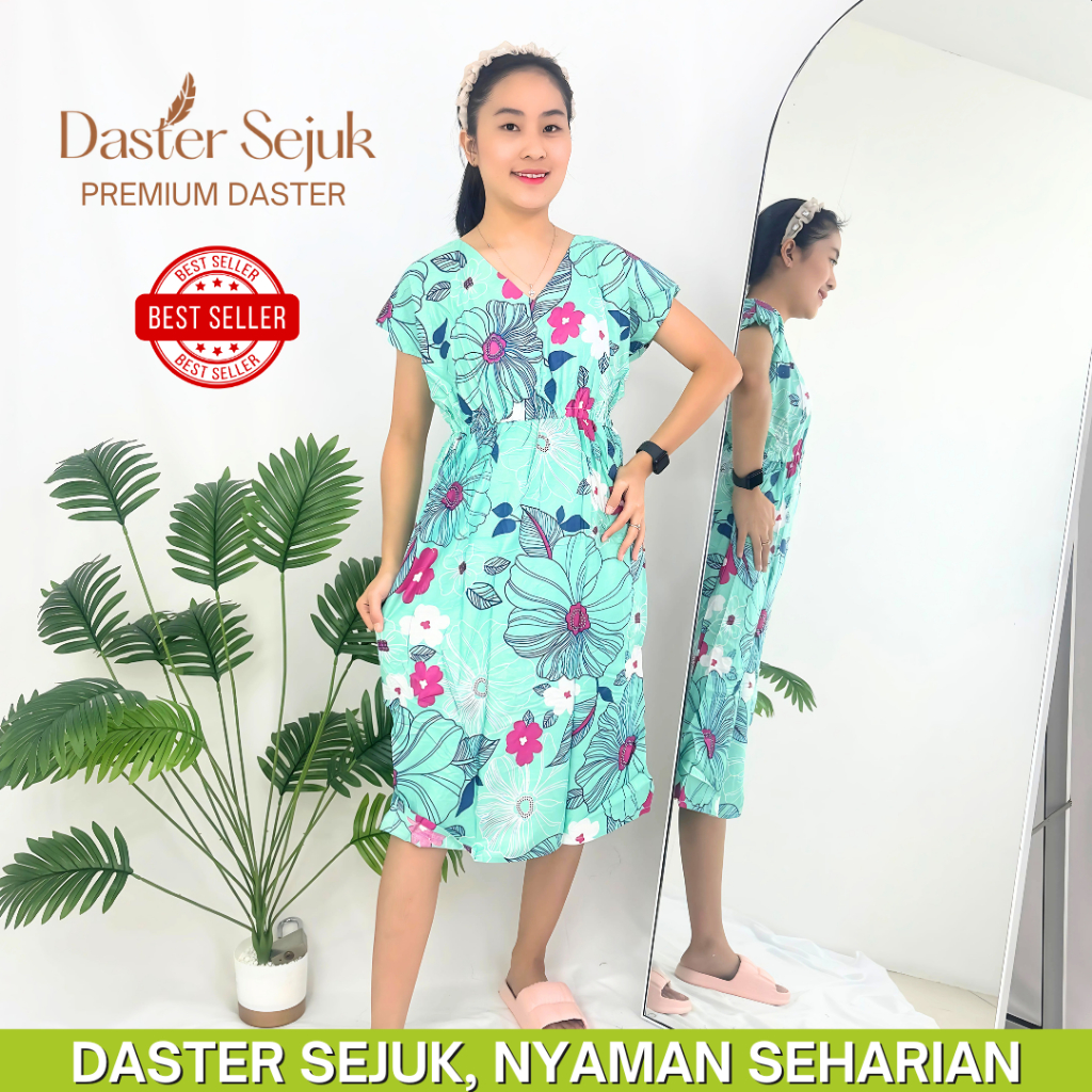 Daster Bali Manohara Bahan Rayon Adem - Daster Manohara Pendek Motif Kekinian