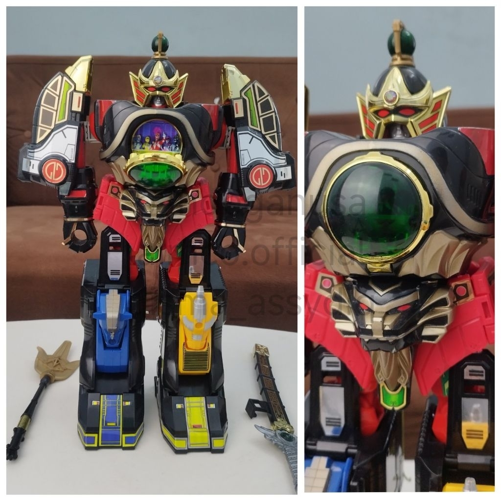 Sticker dairenoh thunder megazord cutting zord power rangers decal labels