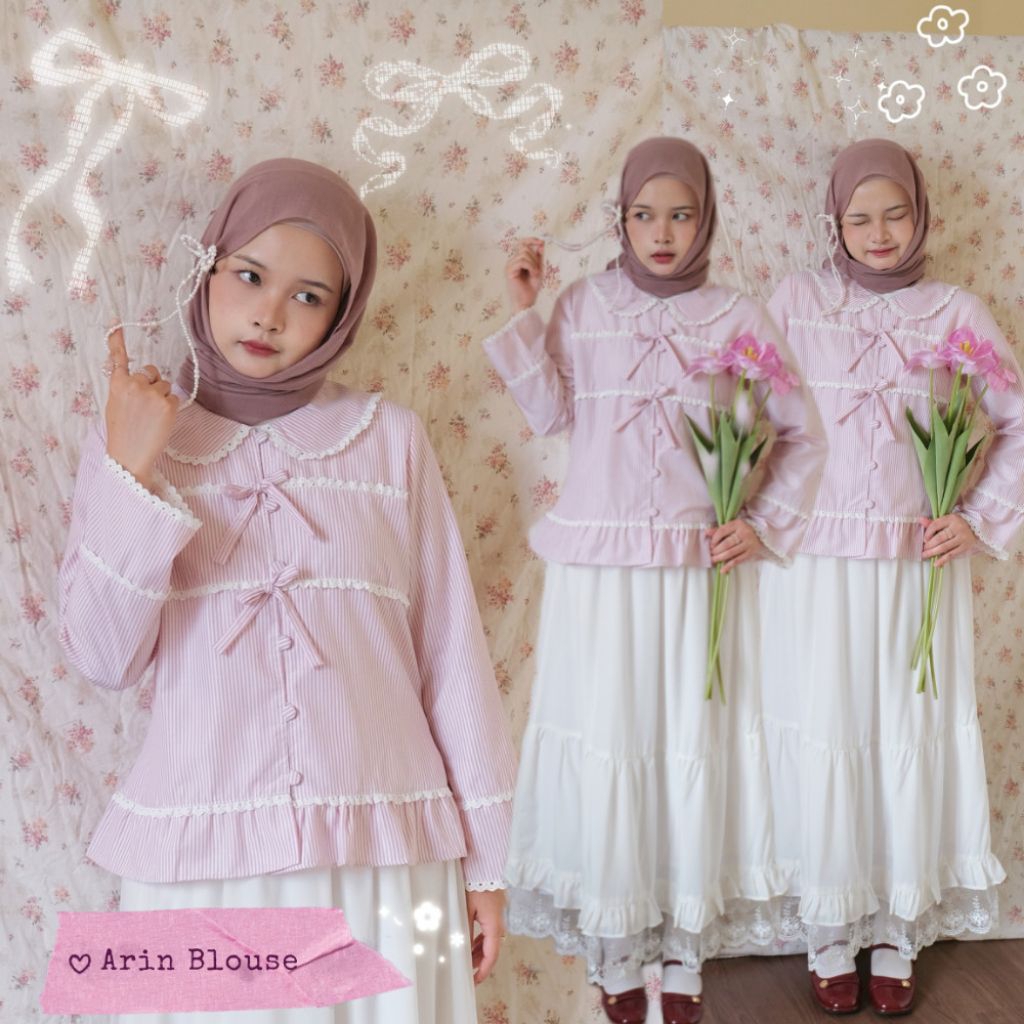 Preloved one set himeka Blouse + Rok