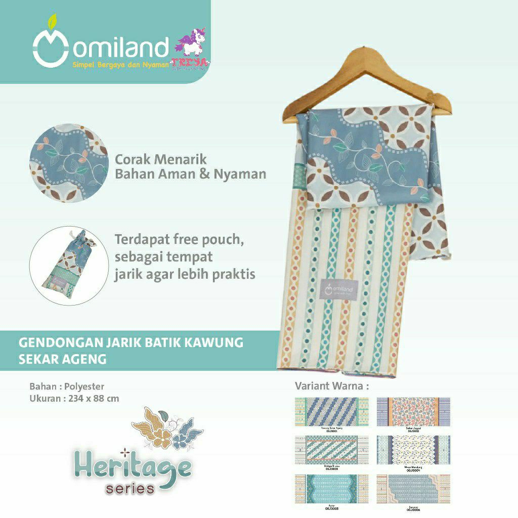 Omiland - Gendongan Bayi Jarik Motif Batik & Karakter Lucu