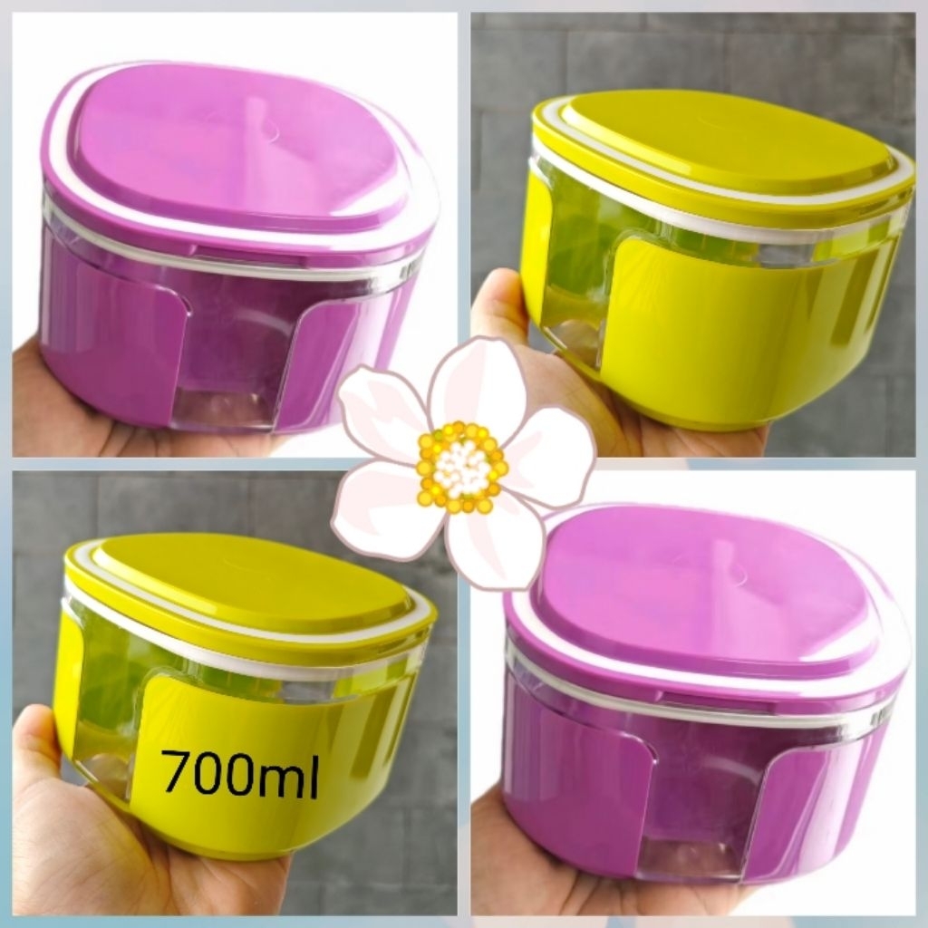 window canister 700ml toples window canister tupperware
