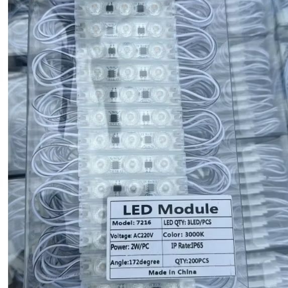 module 3 mata LED AC 220V 2 Watt warna warm white dan cool white harga untuk pembelian per 20 PCS