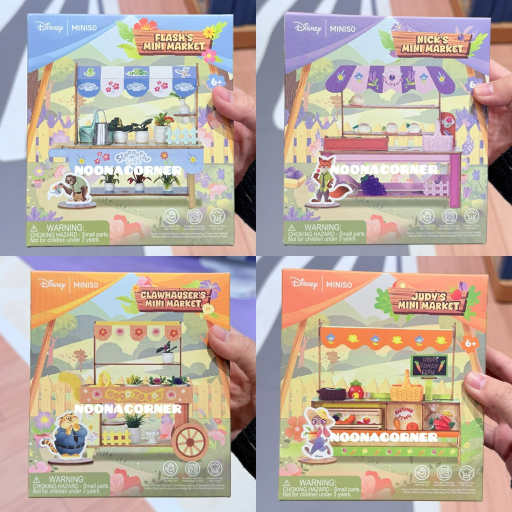 Miniso x Zootopia ‼️ DIY Wooden Assembling Zootopia Mini Market Collections (Judy Hopps / Nick Wilde