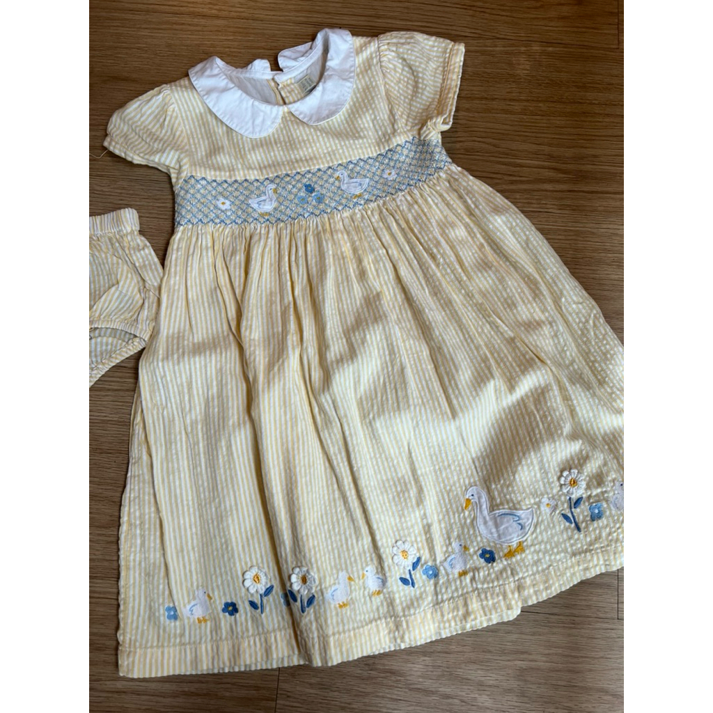 Jojo Maman Bebe Dress with Bloomers Yellow Duckling Size 2-3 Tahun Anak Perempuan
