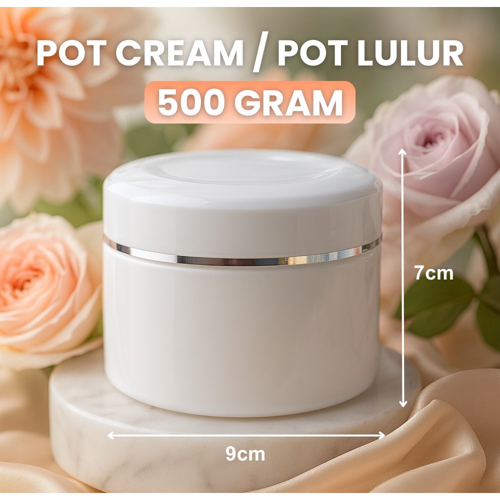 Pot Lulur 500 g / Pot Cream / Pot 500 Gr / Toples Cream / Jar Kosmetik 500gr