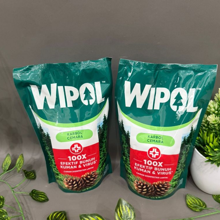 WIPOL Karbol Cemara 2 Pcs 750ml Cairan Pembersih Lantai / Kemasan isi ulang