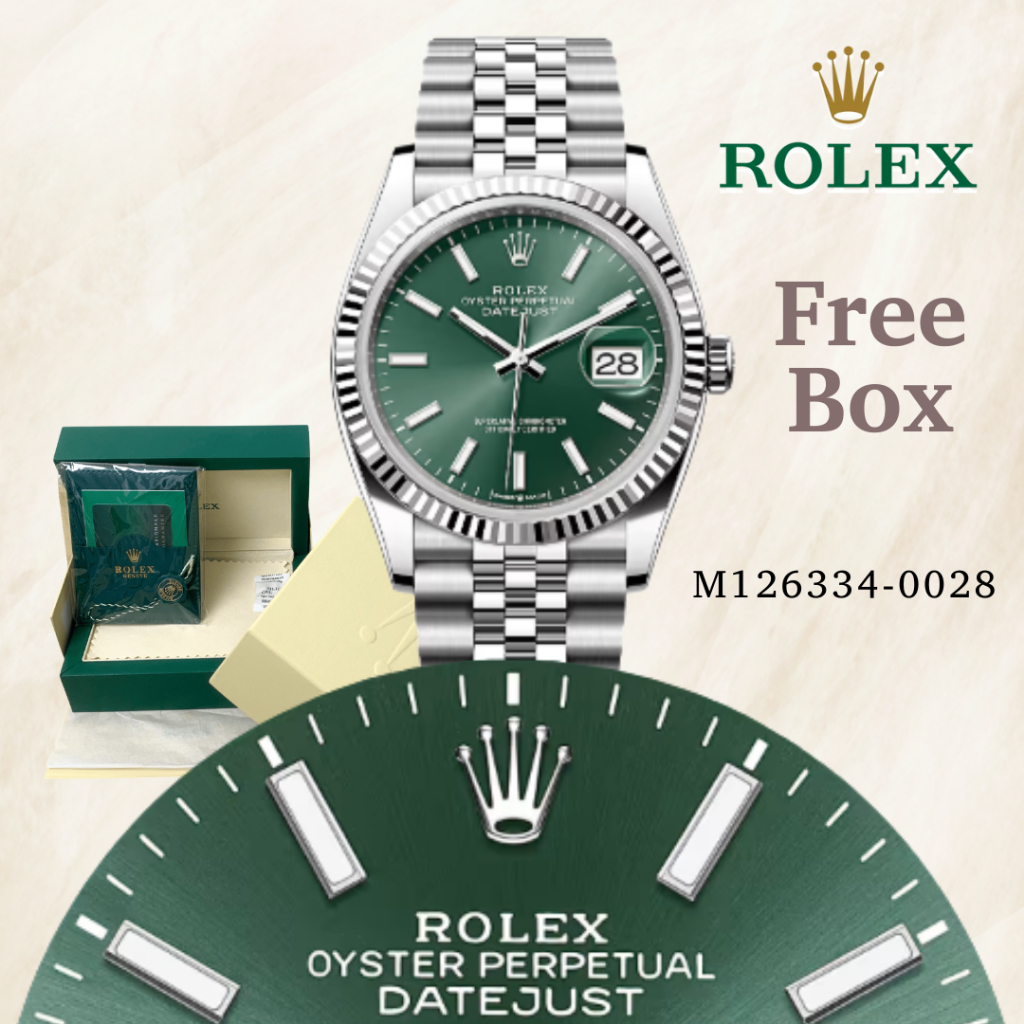 COD dan 100% Asli ROLEX INCLUDE BOX Jam Tangan Seri Datejust Pria M126334-0028 Jam Tangan Automatic
