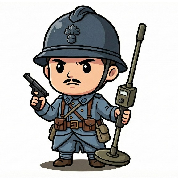 Mainan Action Figure Kecil Tentara Prancis French WW2