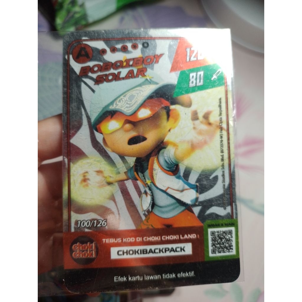 KARTU BOBOIBOY SOLAR | monsta galaxy card choki choki