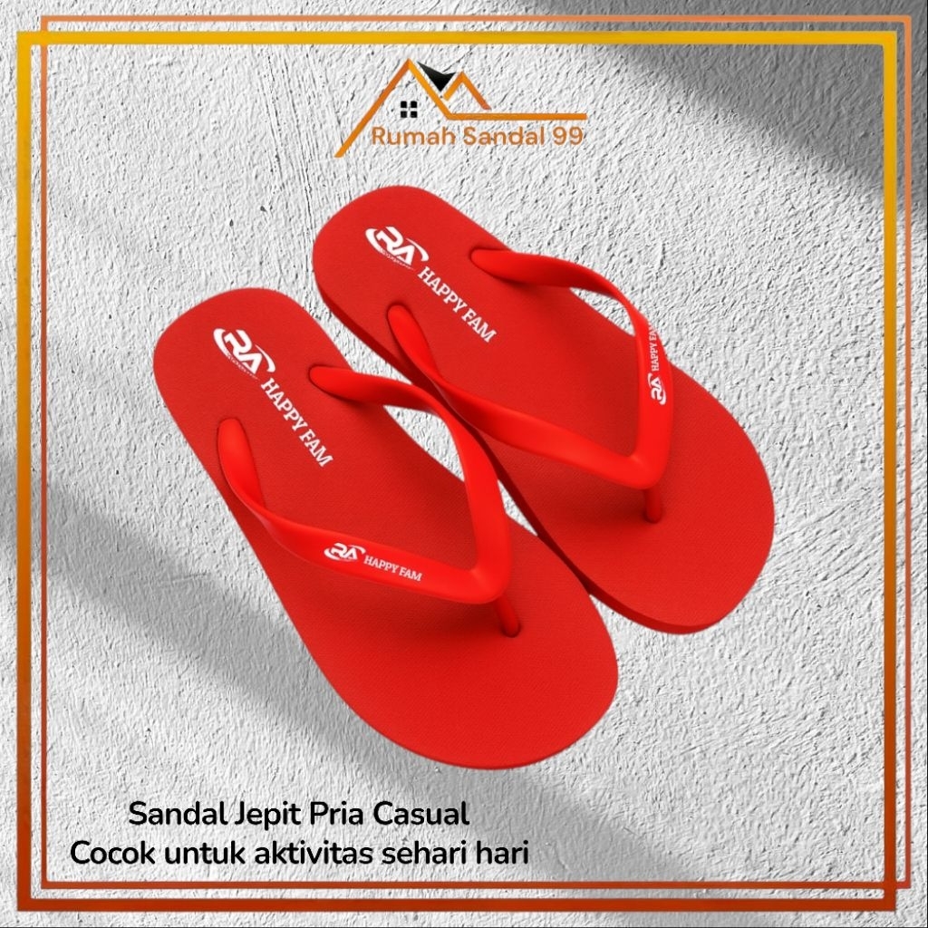 Sandal Jepit Pria distro Casual Simpel murah terlaris terbaru Keren Viral Trend