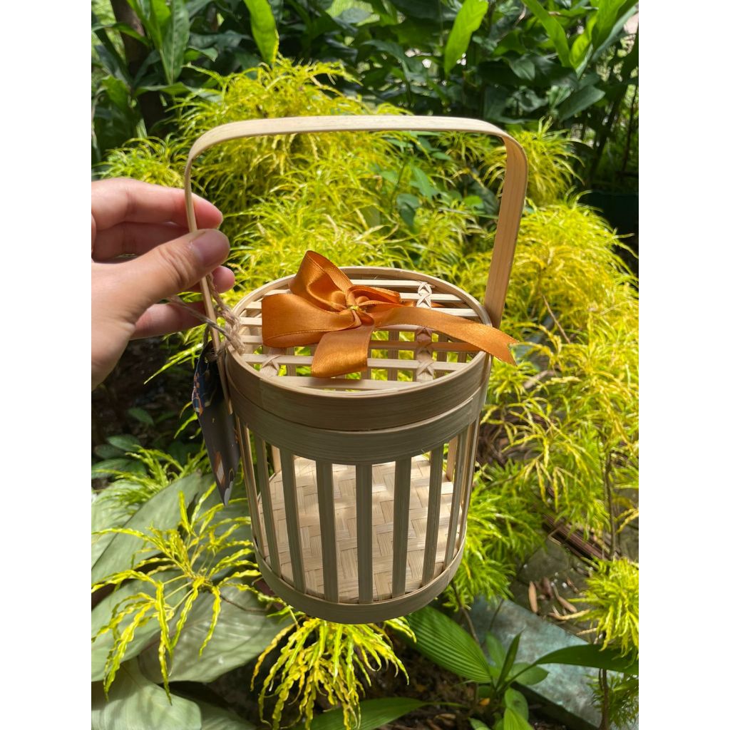 Keranjang kue hampers anyaman bambu kokoh premium