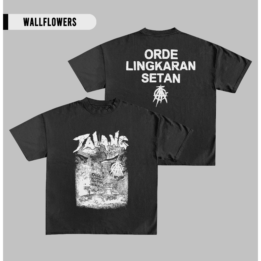 Jalang - Orde Lingkaran Setan Tshirt Hitam | Kaos Distro Punk | Kaos Cowok Cewek