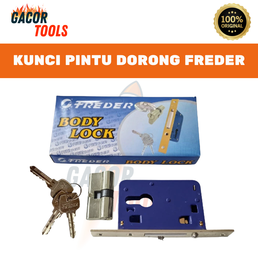 Kunci Pintu Geser 514 FREDER / Body Kunci Pintu Geser