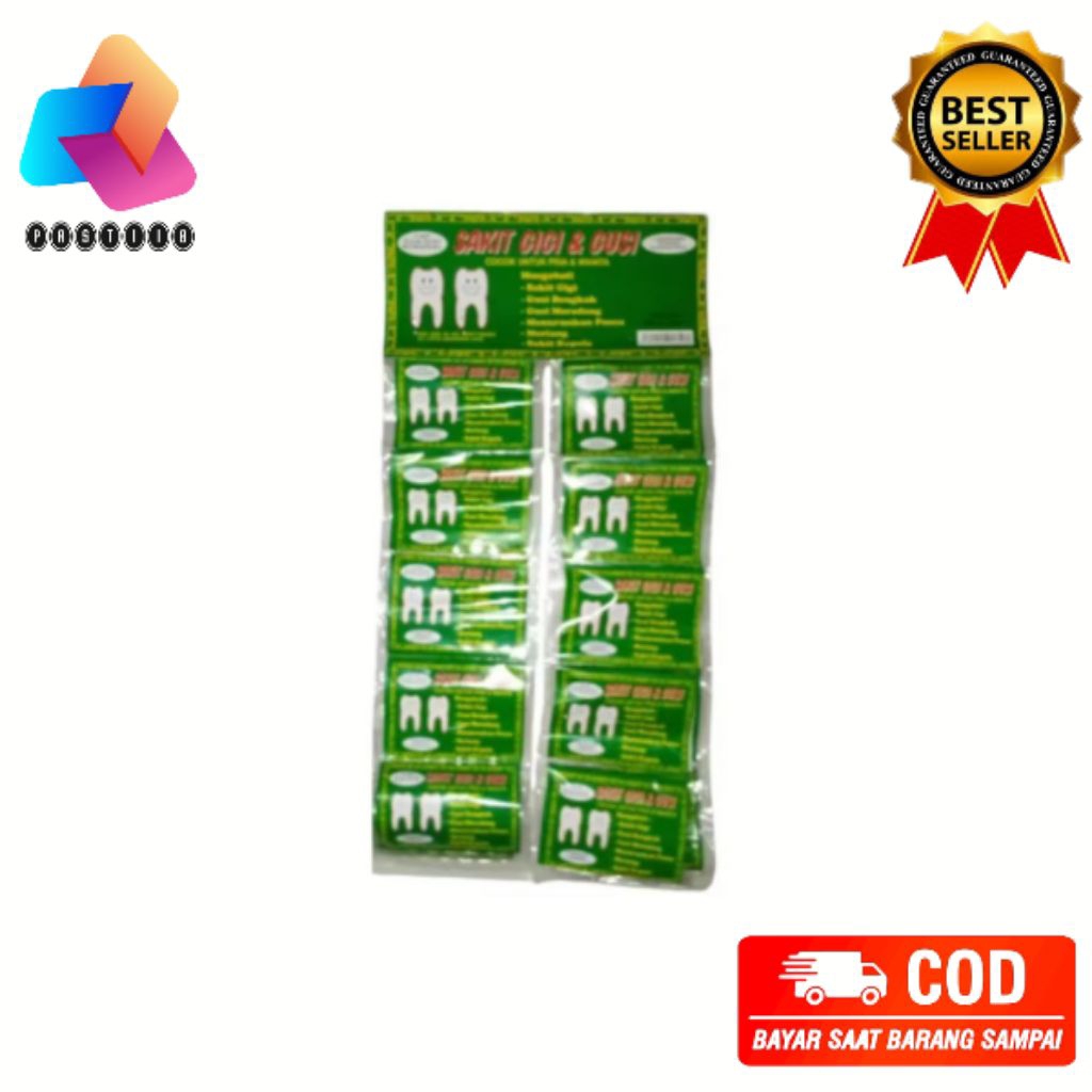 OBSAGI HIJAU TABLET Obat sakit Gigi dan gusi Bengkak Jual per 10 Sachet