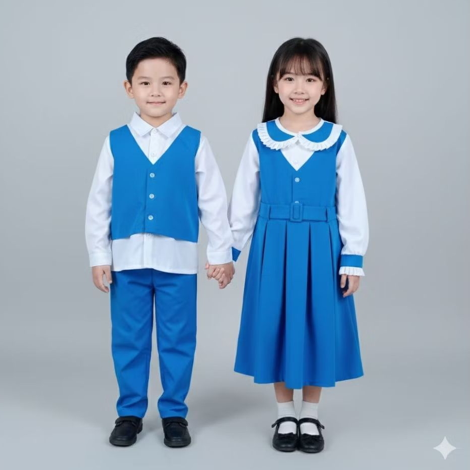 BAJU TK NASIONAL ROMPI NYATU / SERAGAM SEKOLAH TK LAKI LAKI PUTIH-HIJAU BAHAN KATUN PREMIUM