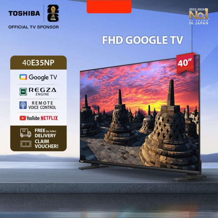 [INSTANT KURIR] [FHD Google TV] Toshiba 40 inch Google Smart TV Digital TV FHD | Google TV | 40E35NP