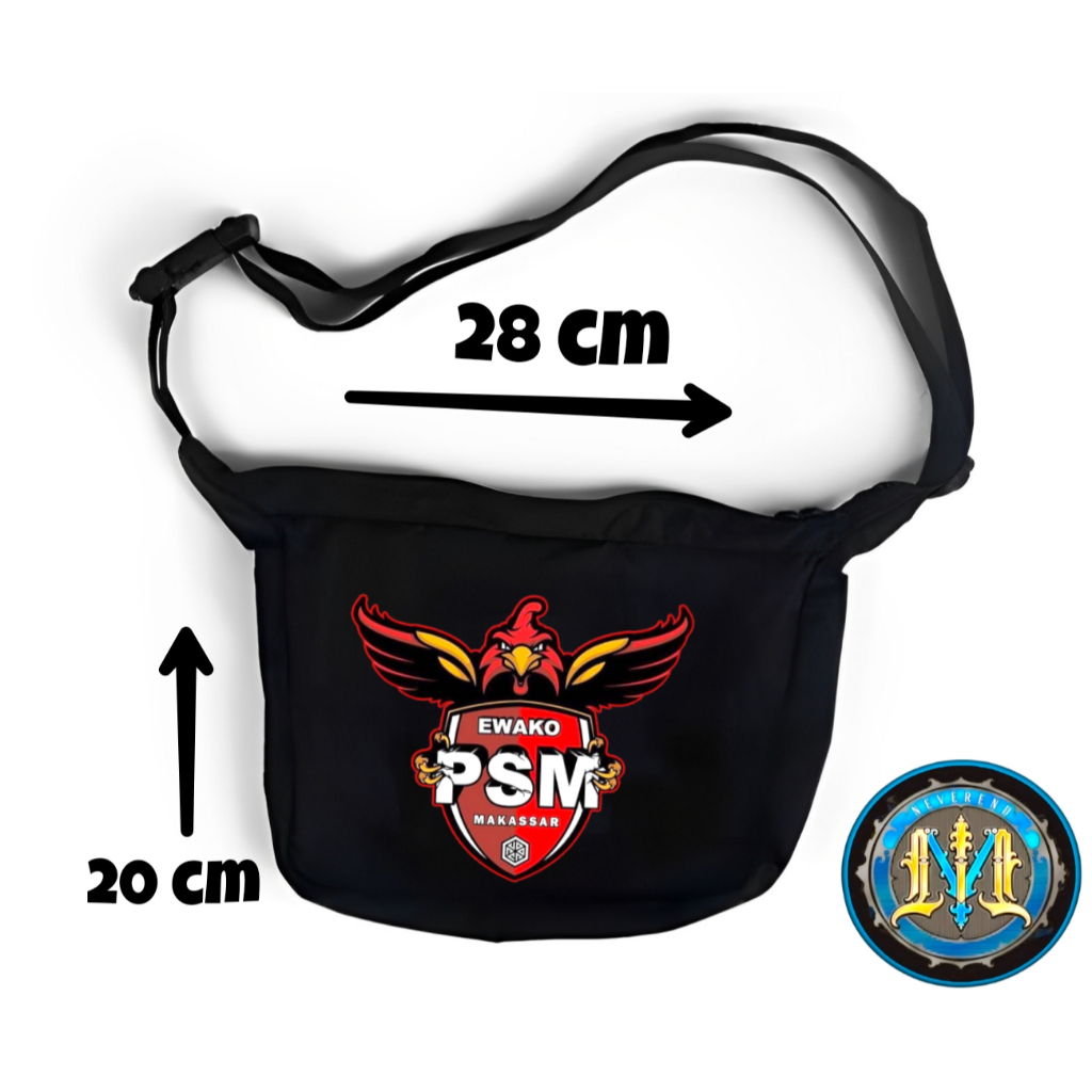 Tas Selempang Bahu Pria Bola PSM Makassar Bahan Kanvas Waistbag Cowok Slingbag Pria Wanita