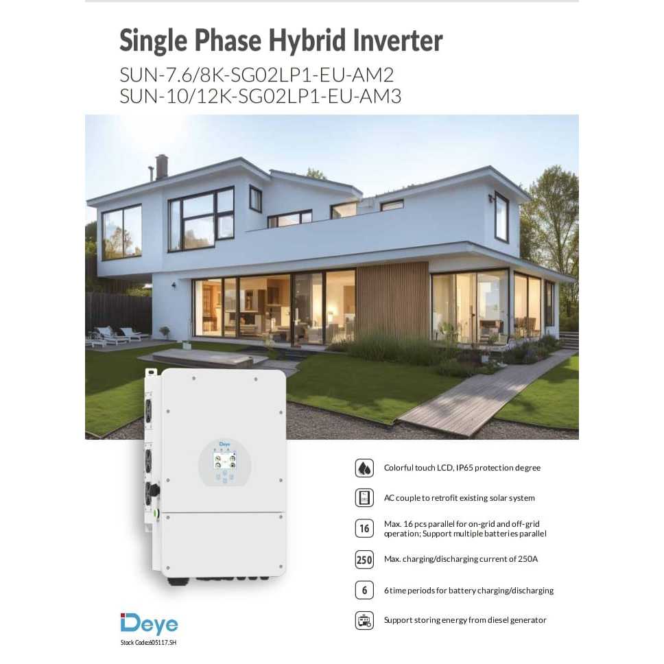 Deye Inverter Hybrid 12kw Single Phase