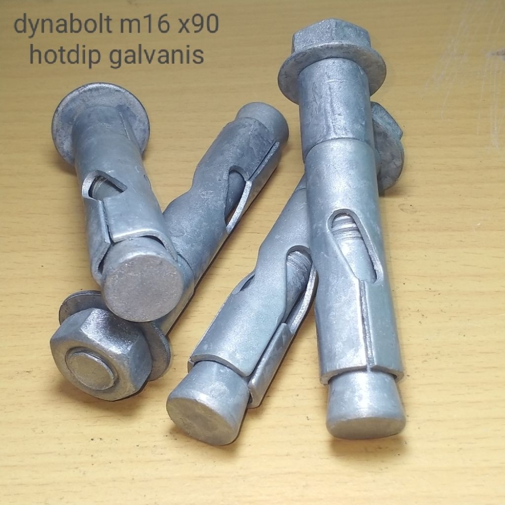 dynabolt m16x90 ramset beton galvanis hotdip m16 mur kunci 19 selongsong 16mm