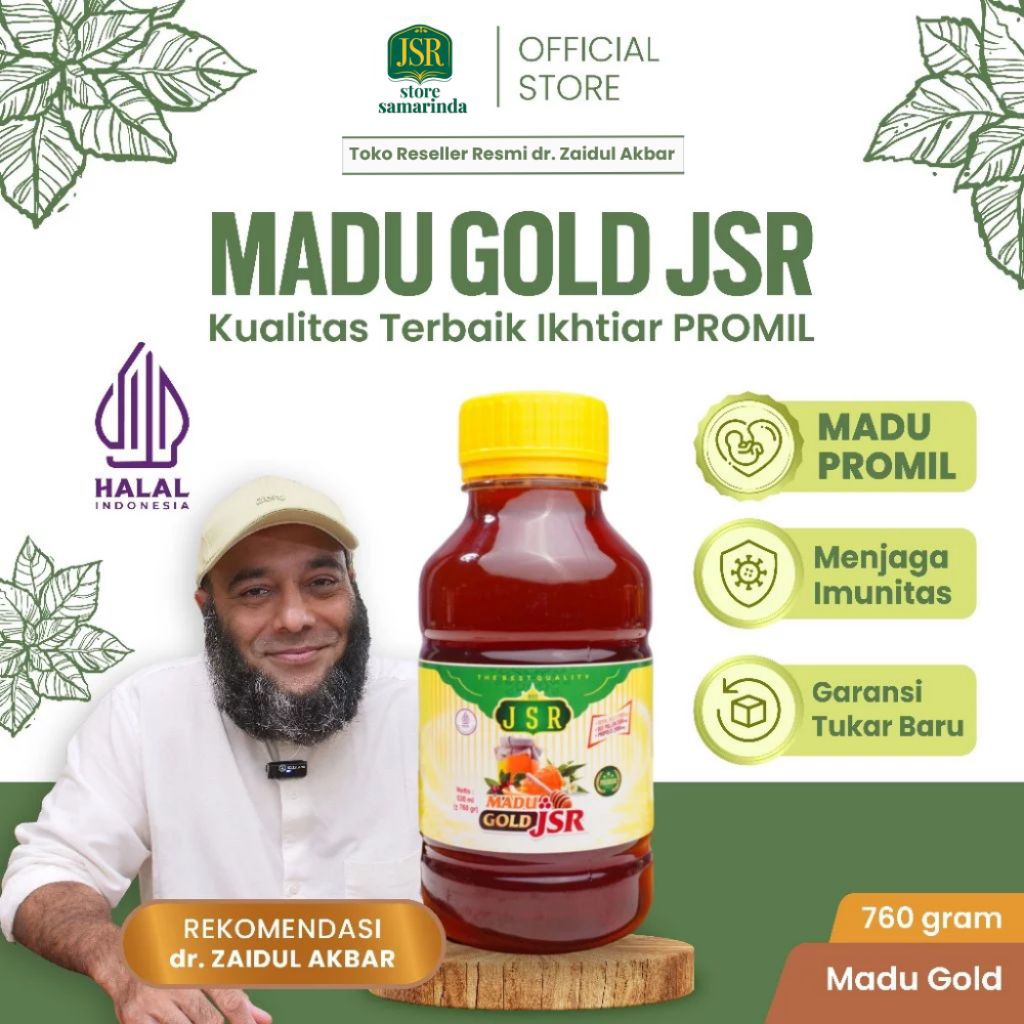 Madu Gold JSR Original - Madu Kesuburan Pria Wanita Rekomendasi dr. Zaidul Akbar