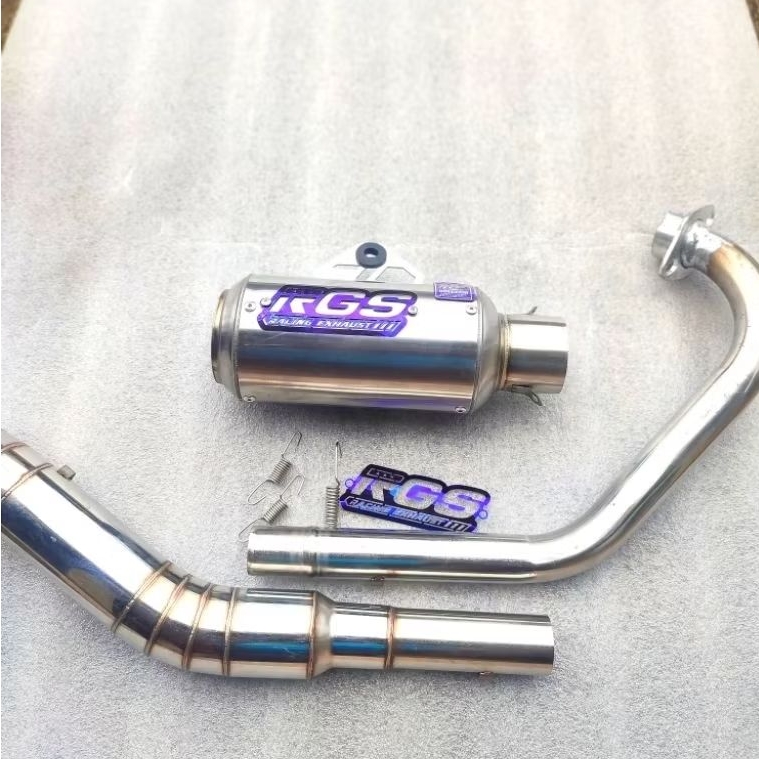 KNALPOT ORIGINAL RGS 15CM GP1 DPJ SARANGAN BORBORAN PNP JUPITER MX OLD NEW CBR SATRIA FU VIXION OLD 