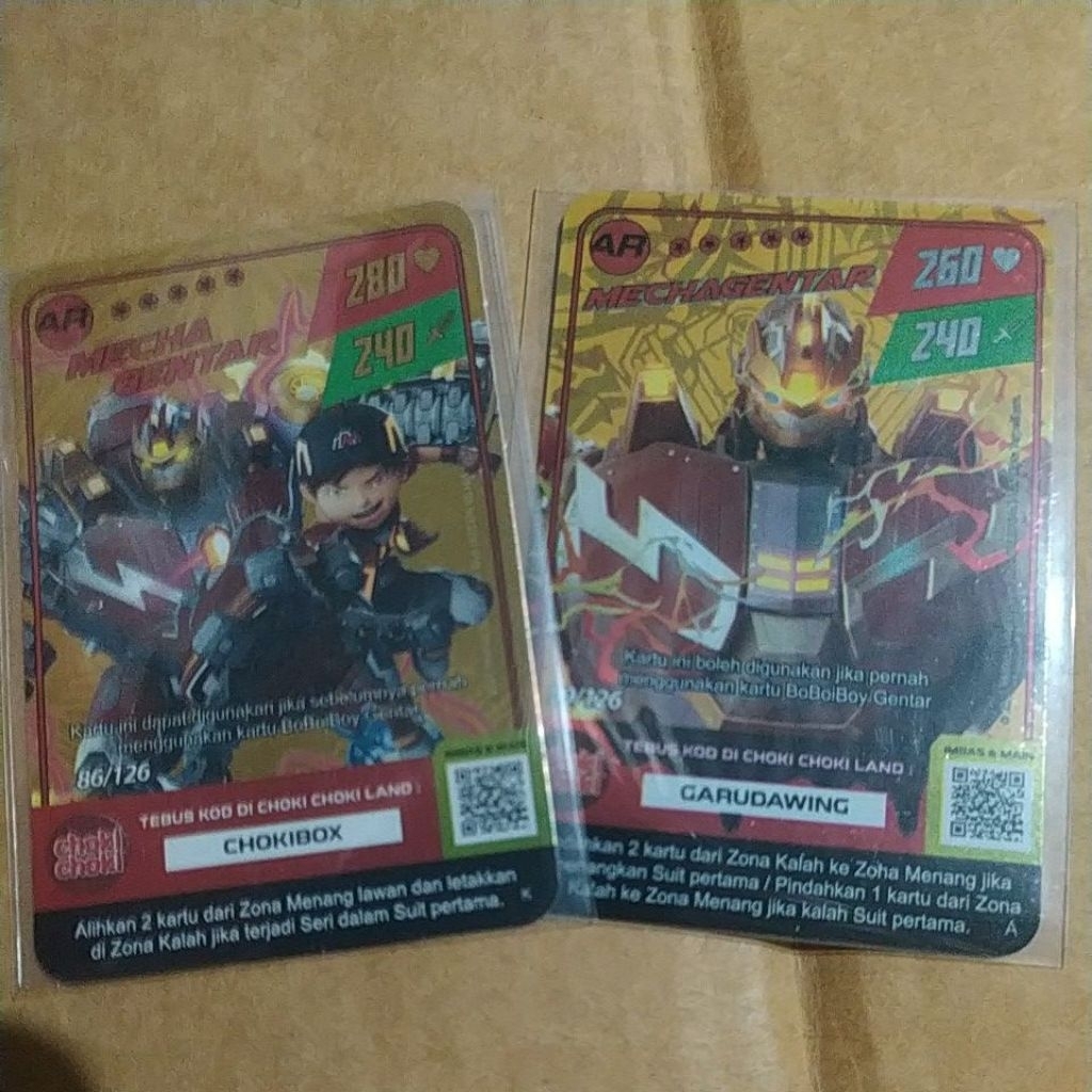 Choki-choki x BoBoiBoy Galaxy Monsta Card 86.Mecha Gentar