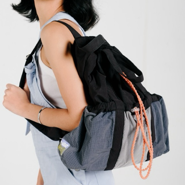 Onigiri Backpack Black-Blue Willow - Tas Ransel Wanita