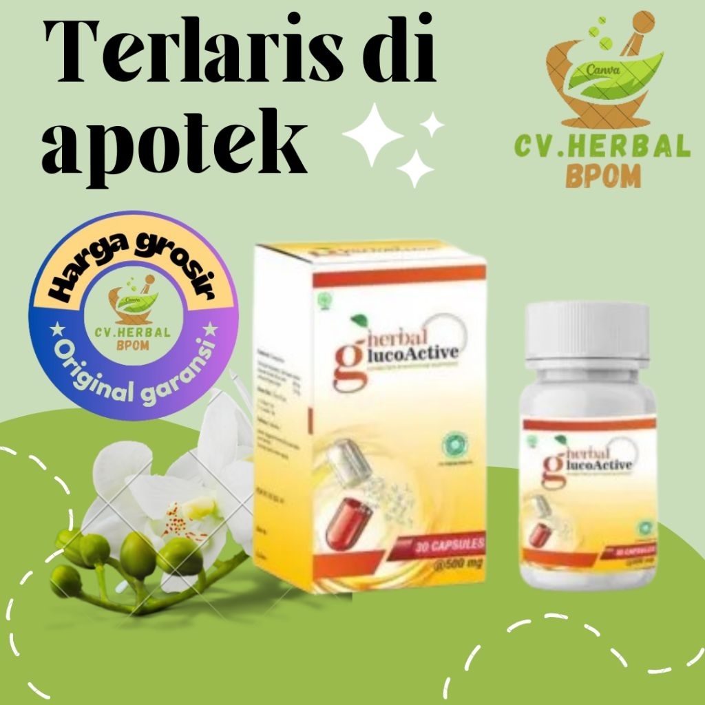 GLUCOACTIVE OBAT ASAM URAT & DIABETES ASLI ORIGINAL 100% BPOM