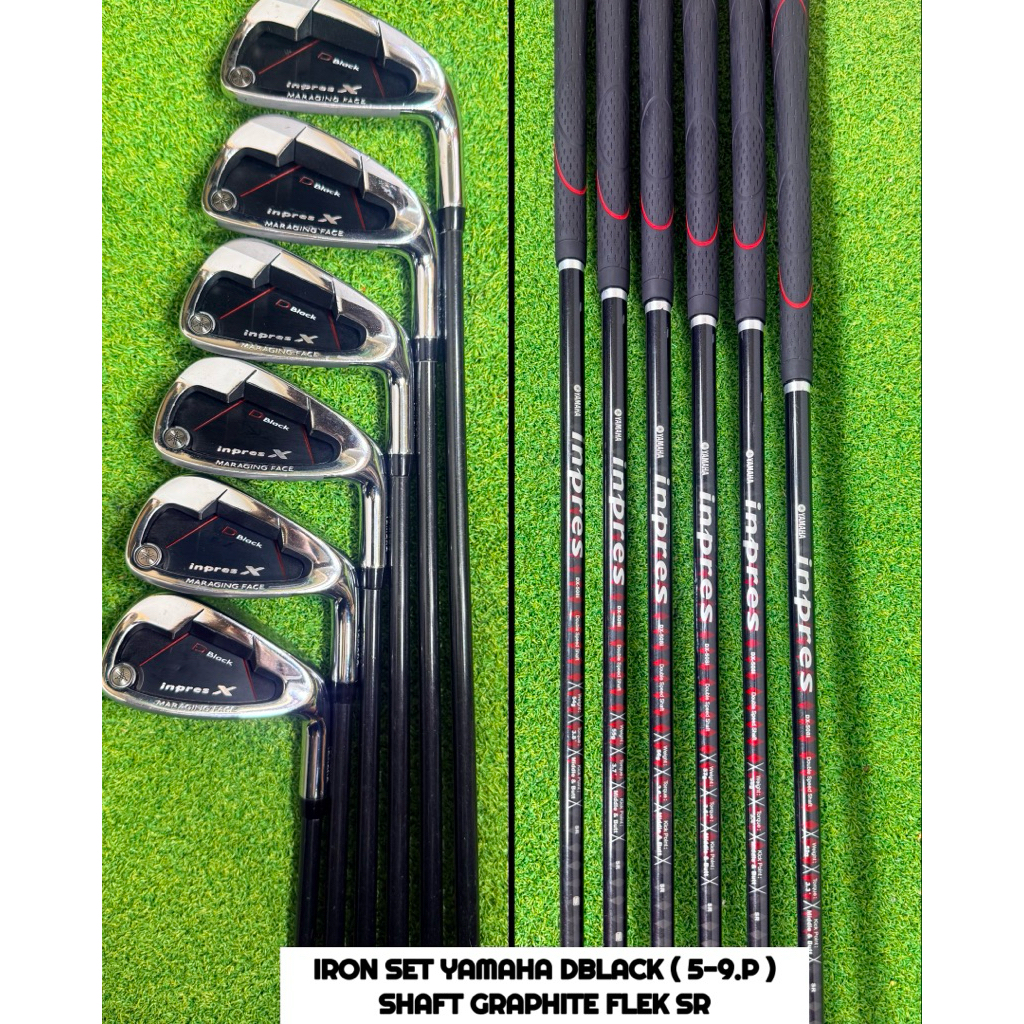Iron Set Golf Man Yamaha Inpres Dblack Shaft Graphite Flek SR Bekas Original - Stick Golf Iron Set
