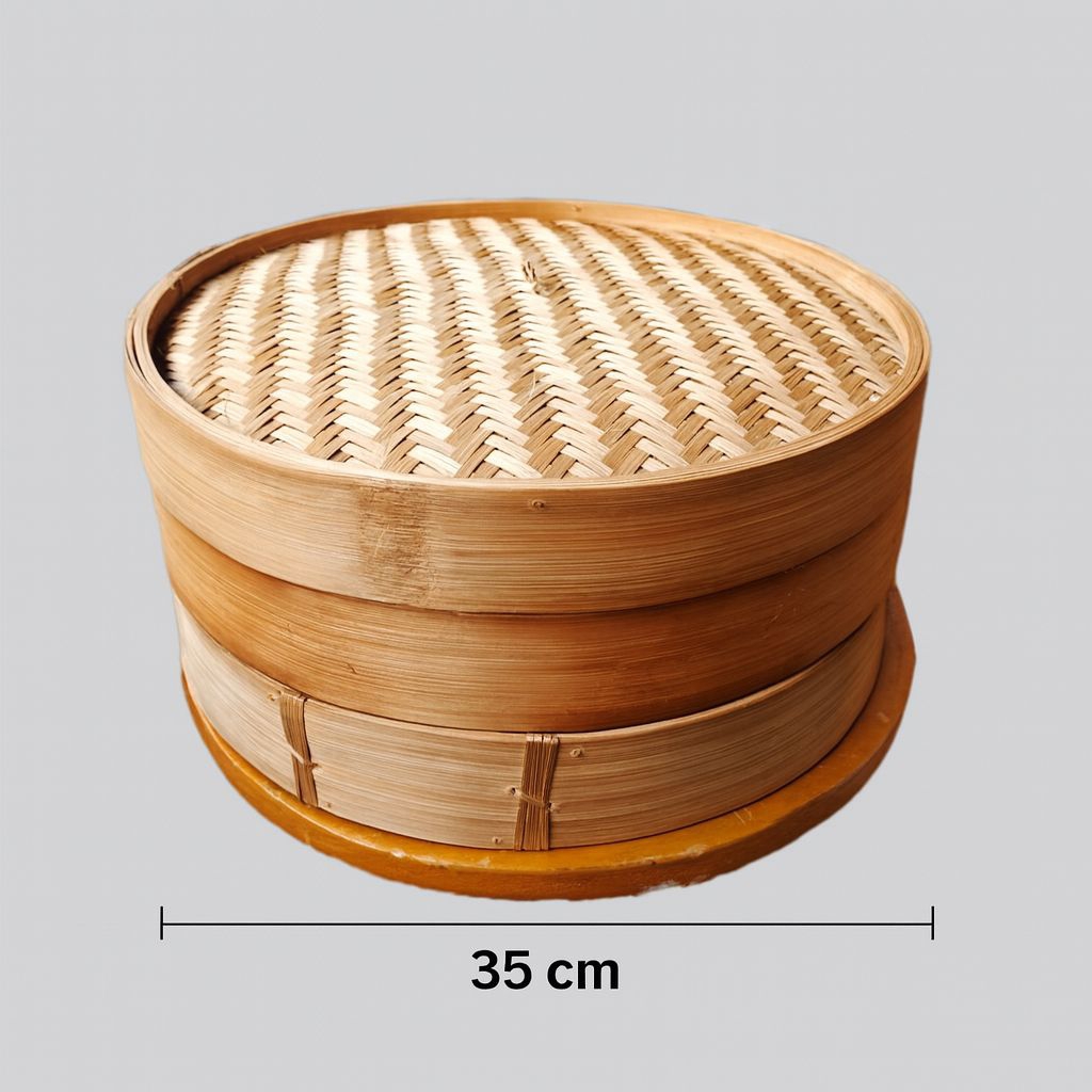 Klakat bambu - kukusan dimsum bulat 40 cm - pengukus bambu - kerajinan klakat dimsum
