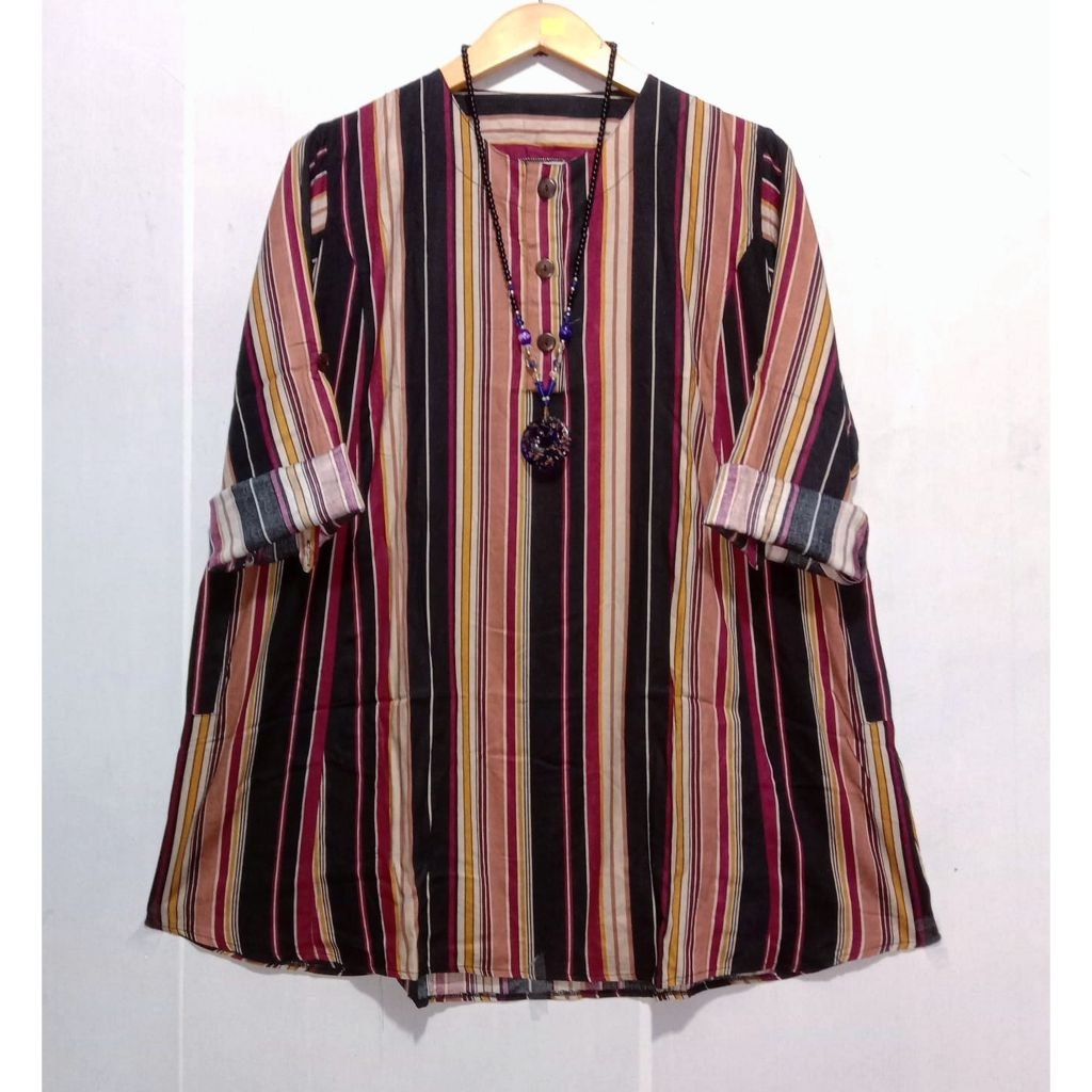 Atasan Jumbo Wanita LD 130 Motif Salur