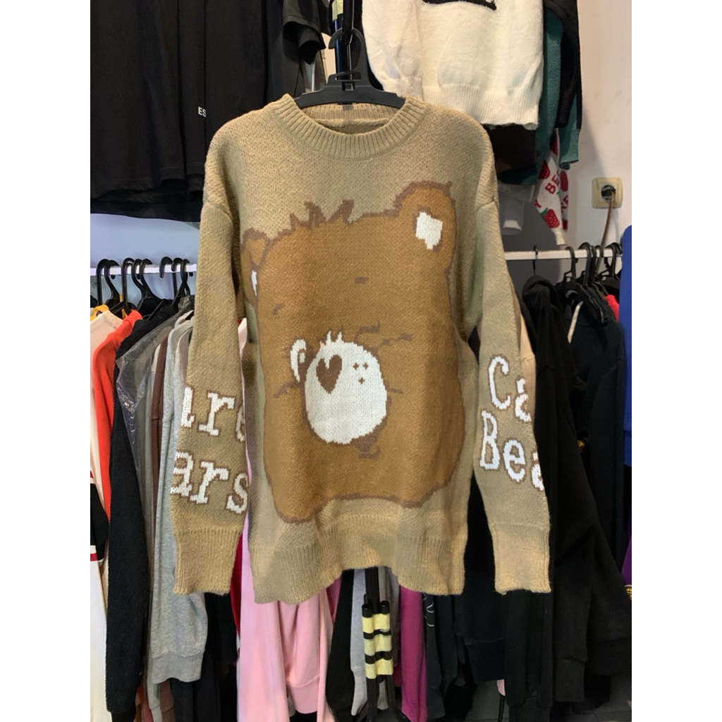 sweater rajut care bears//knitwear motif//rajut karakter