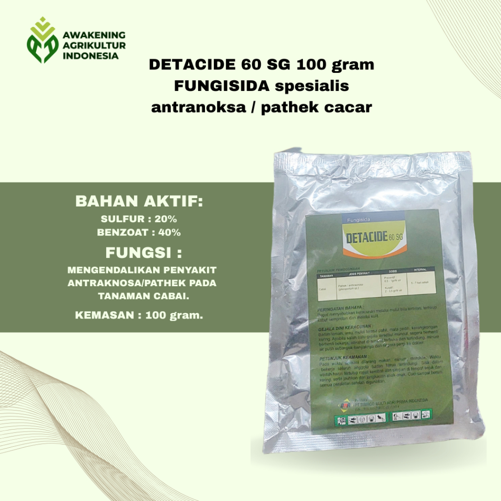 DETACIDE 60 SG 100 gram FUNGISIDA