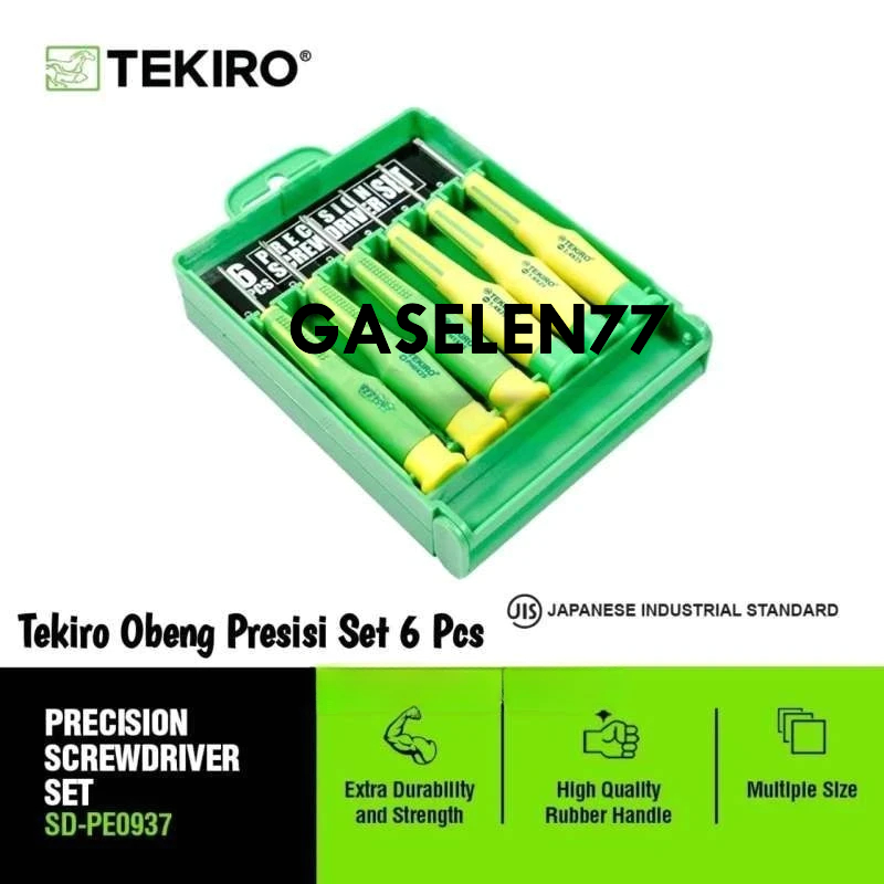 Tekiro Obeng Presisi set Tekiro 6PCS/Obeng Listrik