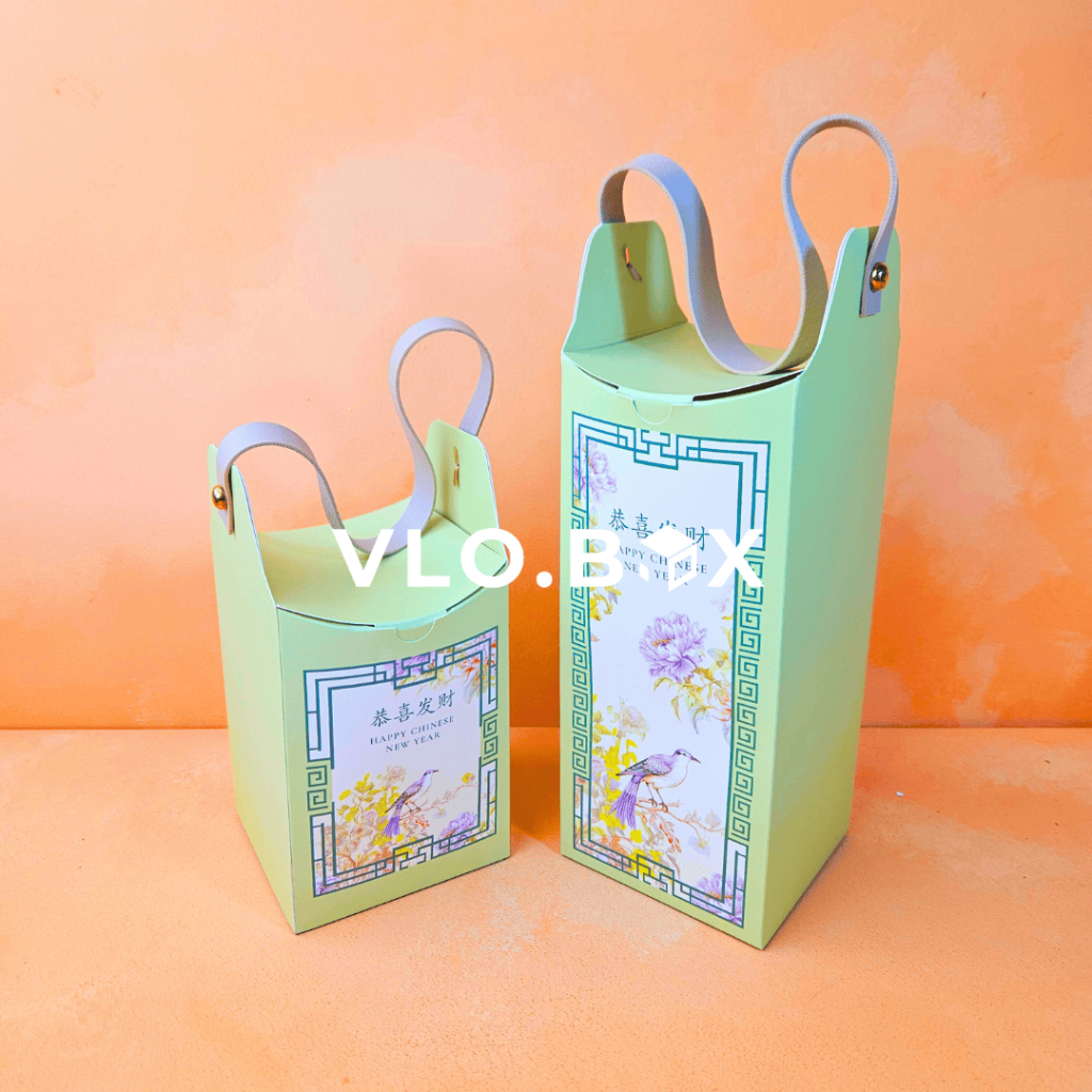 Kotak kue imlek cny handle | kotak hampers cny | kotak kue kering cookies