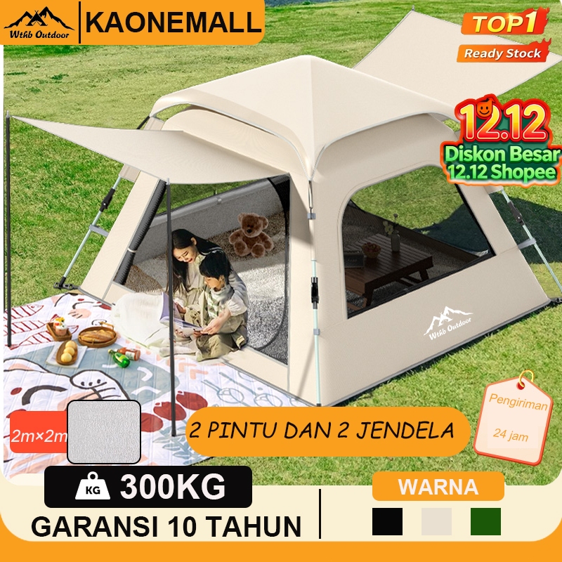 Tenda Camping Lipat Portable Kapasitas 4-6 Orang tenda camping otomatis tenda Outdoor Waterproof Ant