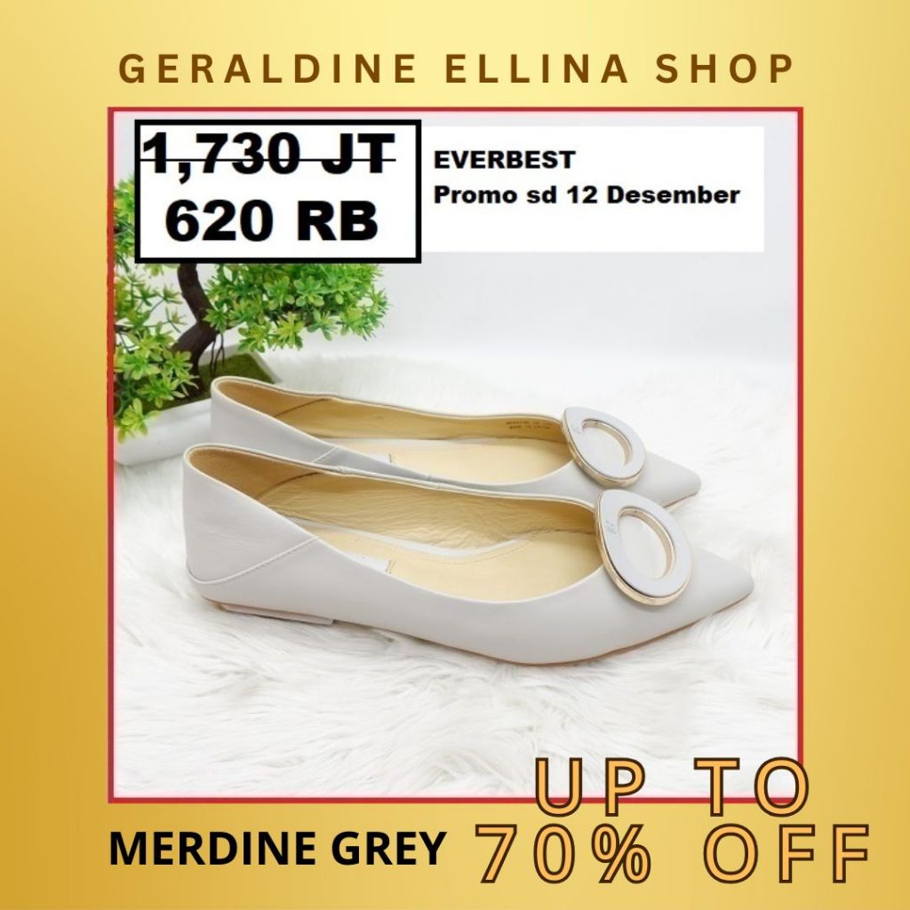 Sepatu flat everbest Wanita perempuan cewe cewek EVERBEST ORIGINAL 100% SERI MERDINE