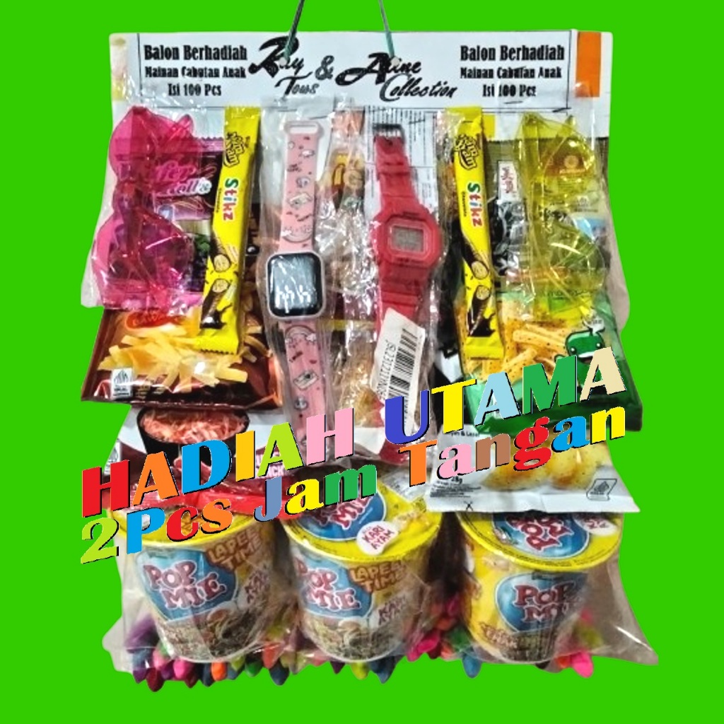 Grosir Mainan Cabutan Balon Anak Berhadiah Mie Isi 100 Ecer 1000an Pas Untung Warung