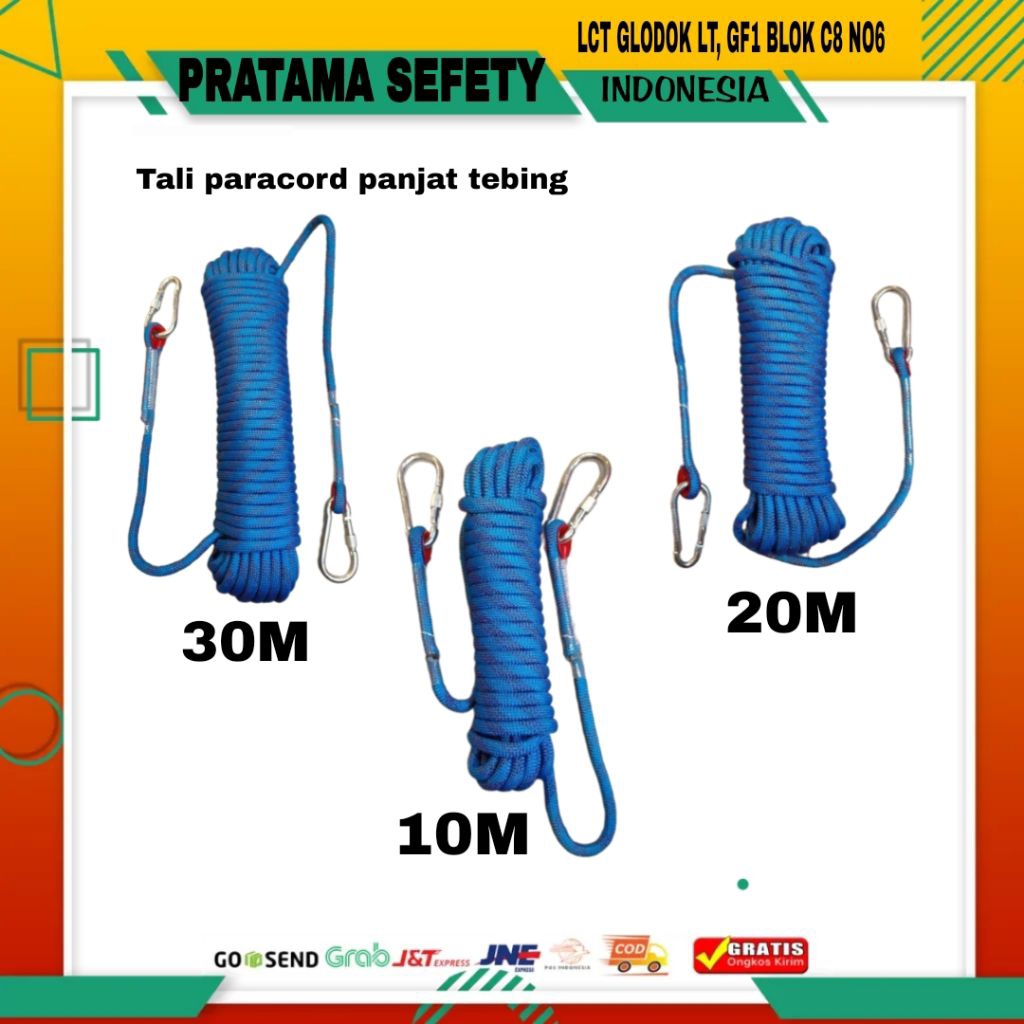 Tali karmantel Paracord panjat Tebing