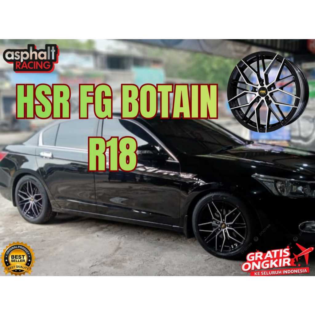 Paketan Velg dan Ban Untuk ACCORD VELG HSR FG BOTAIN R18 Ban Ukuran 225 50 R18 ACCELERA IOTA EVT