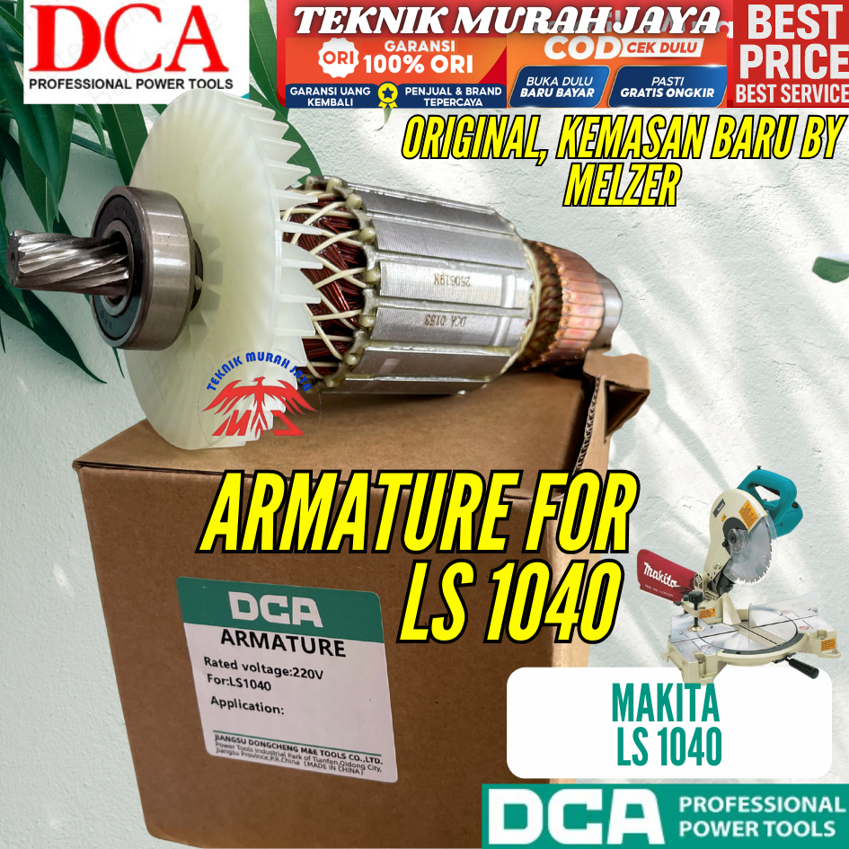 DCA Original Armature ANGKER ROTOR DINAMO MESIN Potong Alumunium Makita LS 1040 LS1040 by MELZER