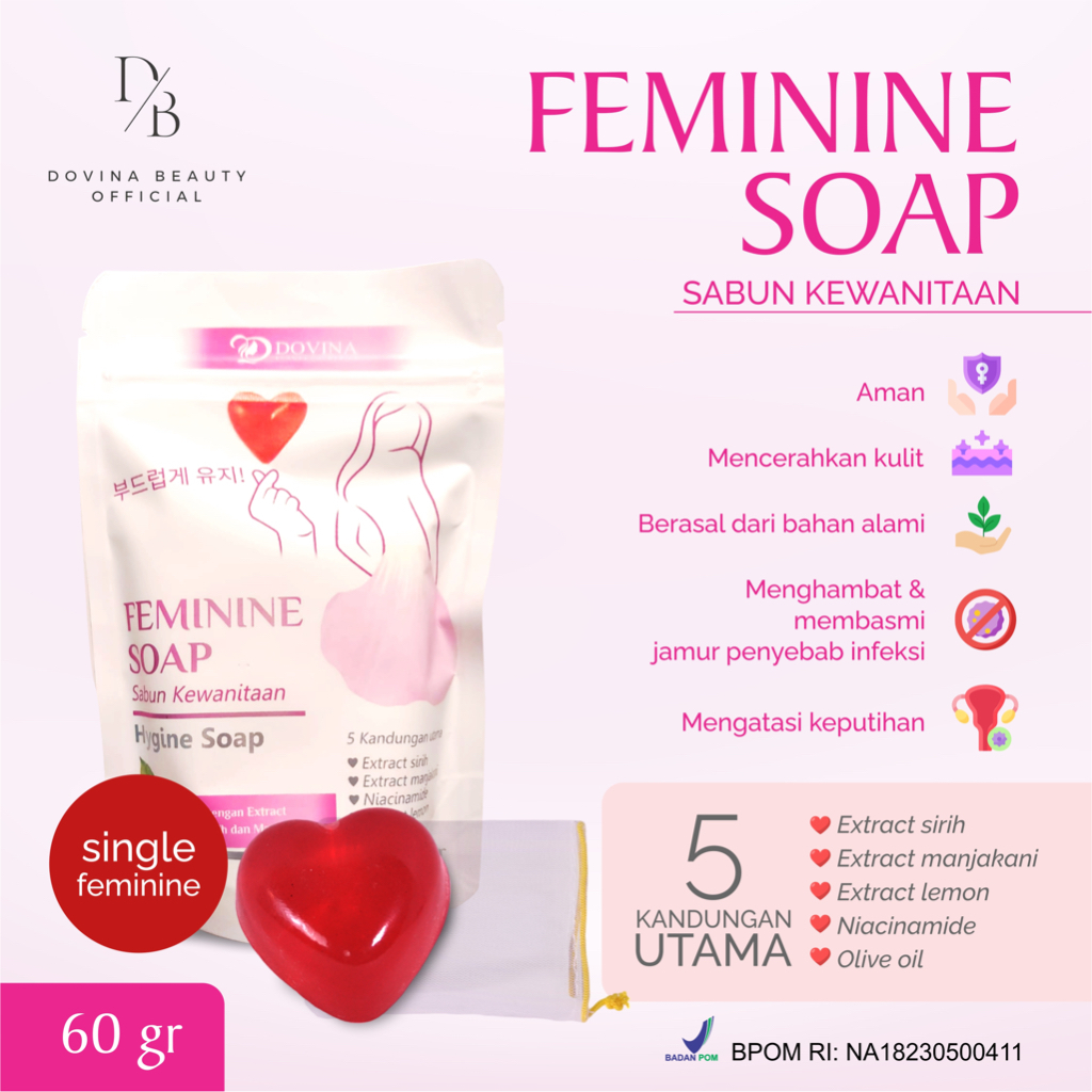 Dovina Feminine Hygine Soap / Sabun Miss V by Dovina
