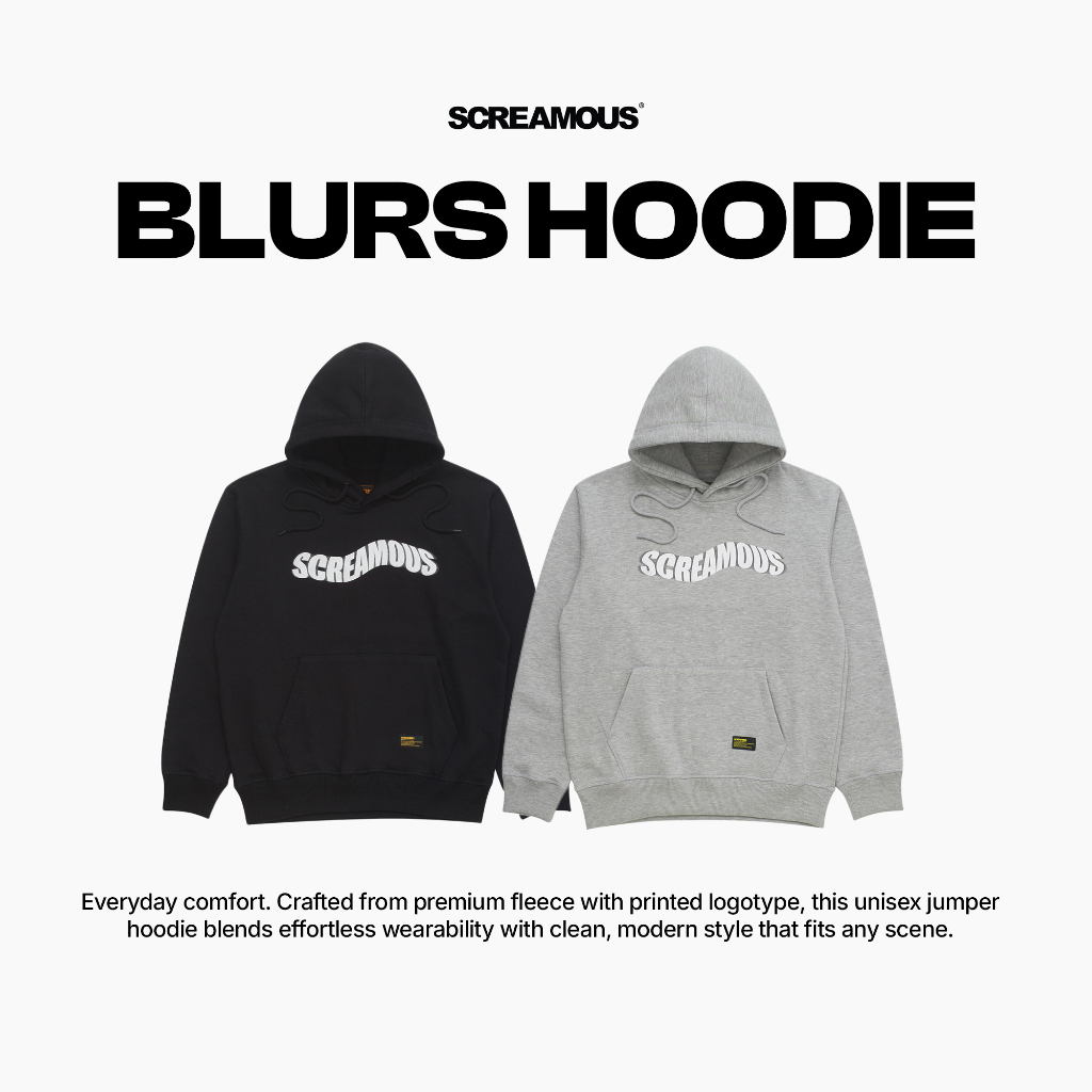 Screamous Sweater Pria Pullover Hoodie BLURS