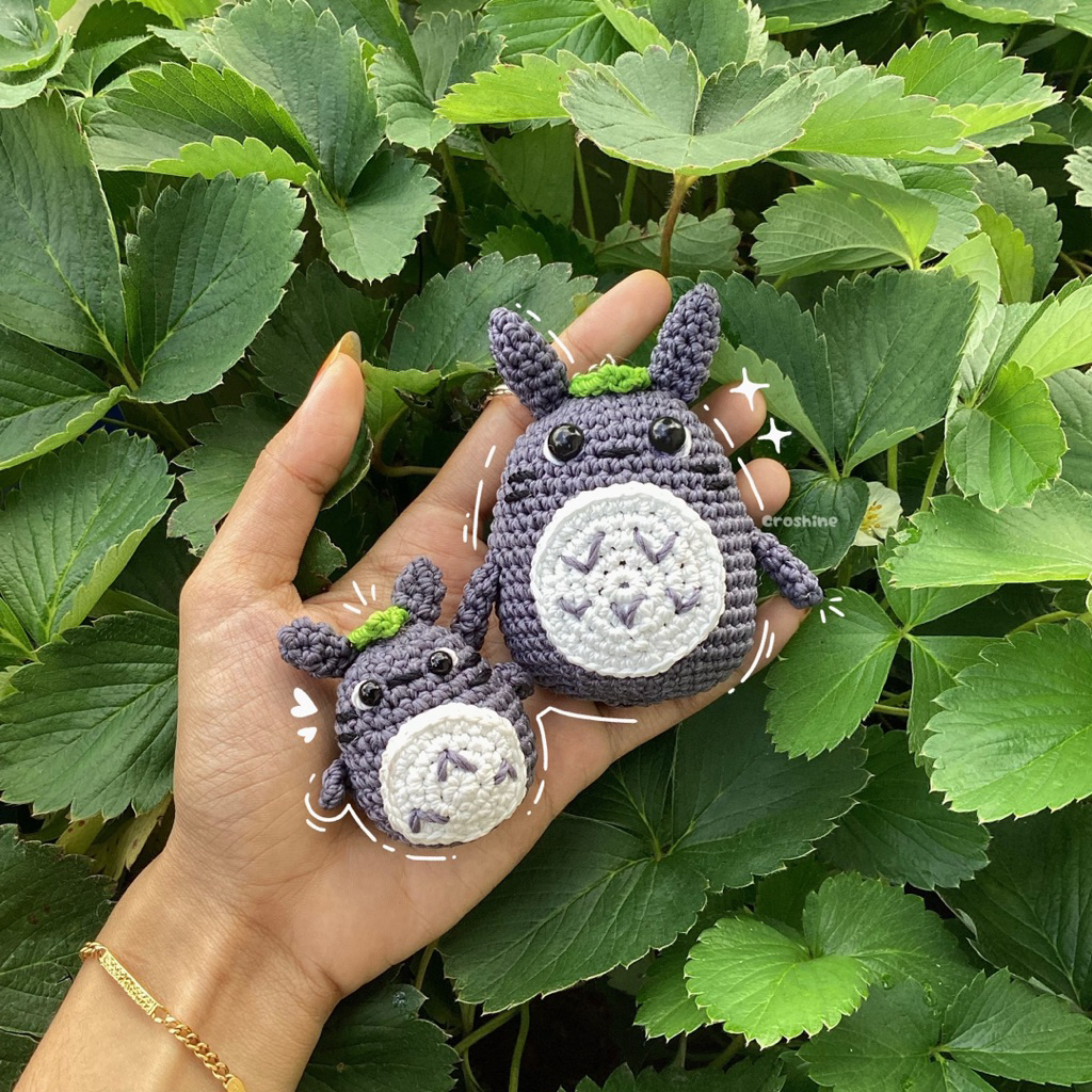 Totoro crochet | gantungan kunci rajut totoro